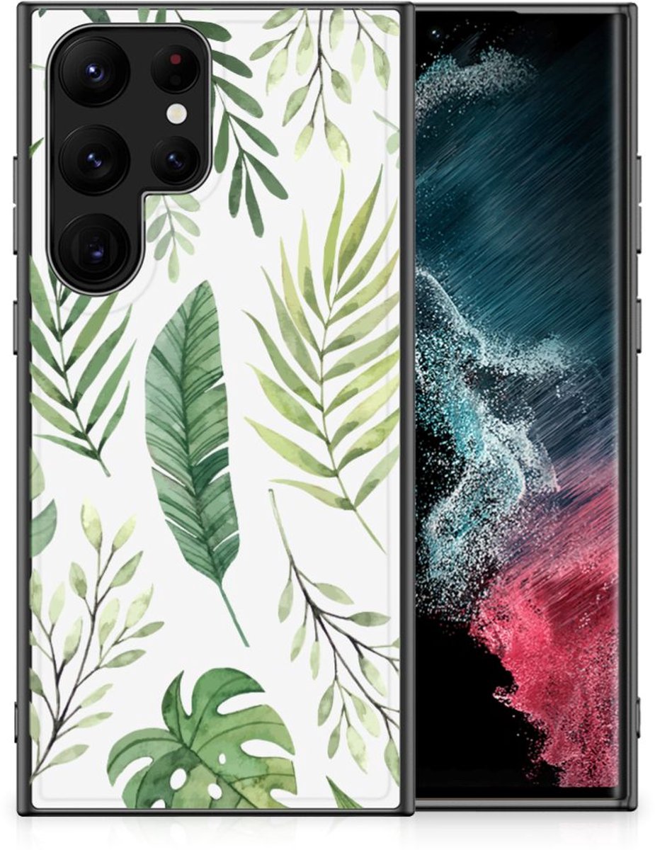 Samsung Galaxy S23 Ultra Bloemen Hoesje Leaves