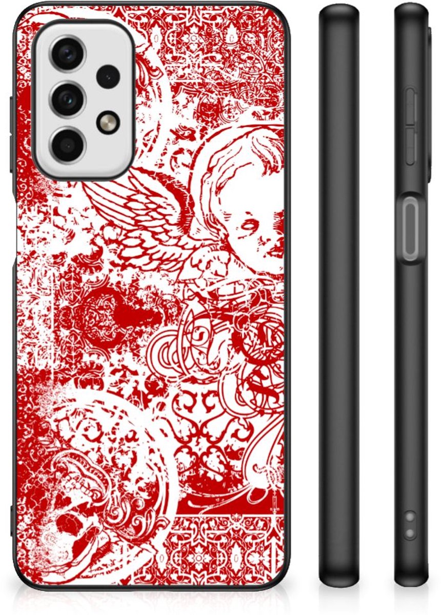Telefoonhoesje Samsung Galaxy A23 Angel Skull Rood
