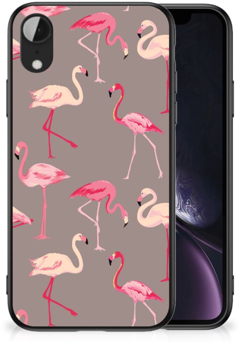 Apple iPhone XR Dierenprint Telefoonhoesje Flamingo
