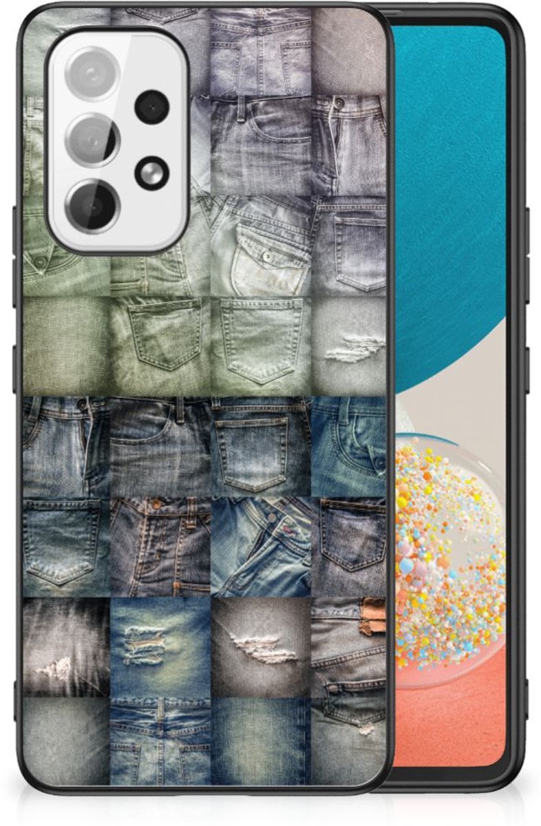 GSM Cover Samsung Galaxy A53 Spijkerbroeken
