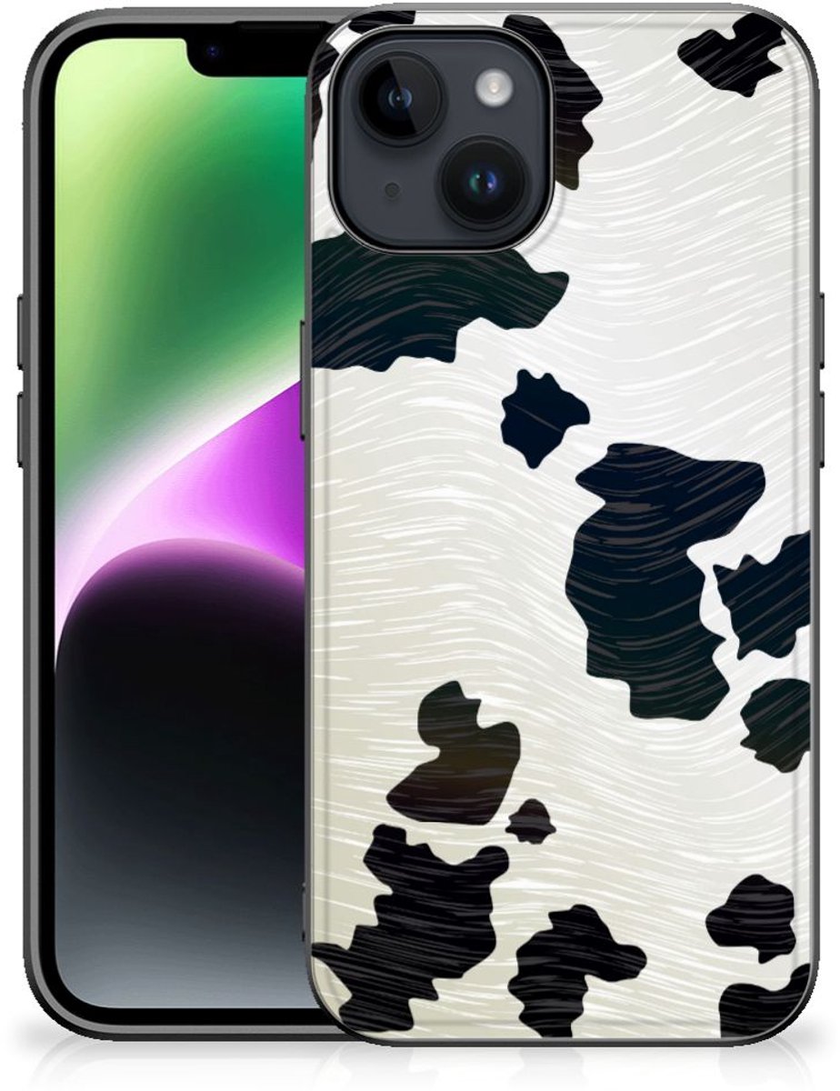 iPhone 15 Dierenprint Telefoonhoesje Koeienvlekken