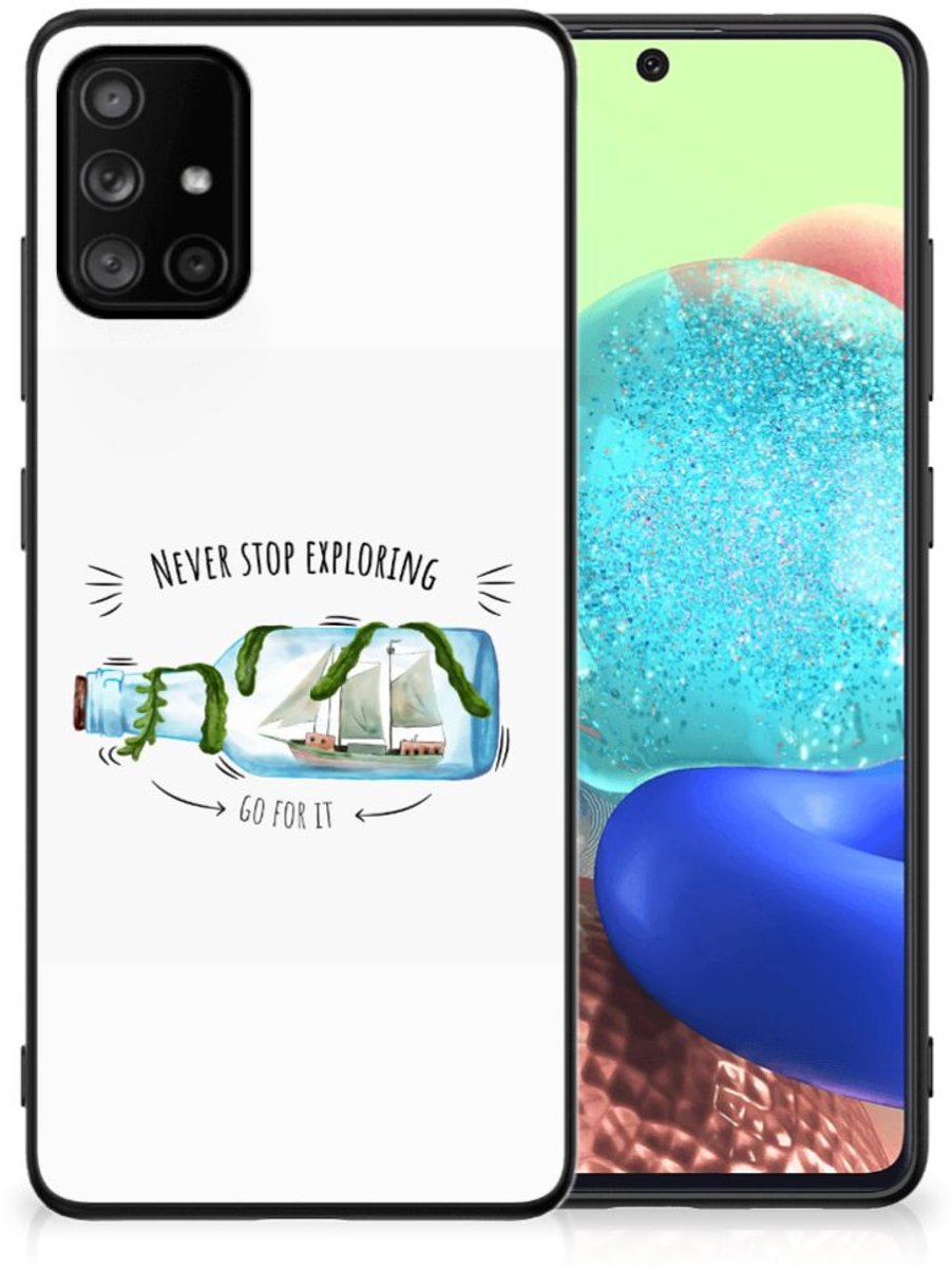 Back Cover voor Samsung Galaxy A71 Hoesje Boho Bottle