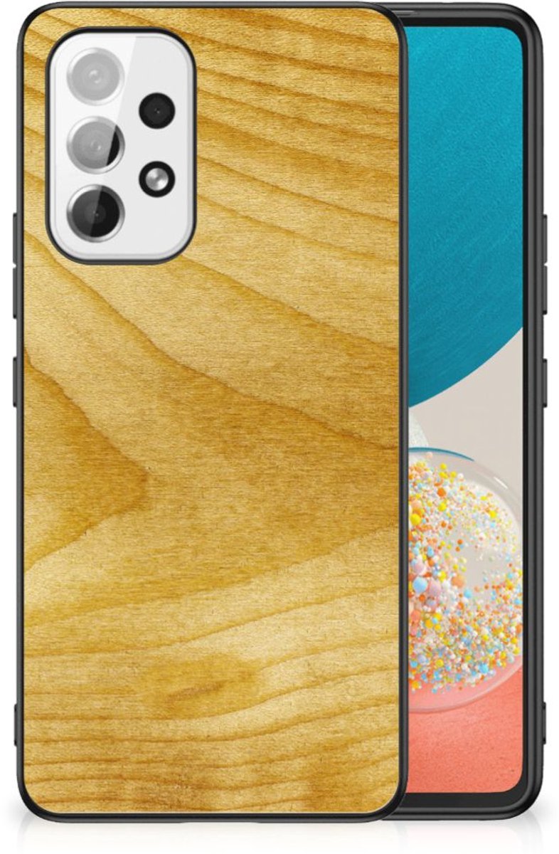 Samsung Galaxy A53 Houten Print Telefoonhoesje Licht Hout