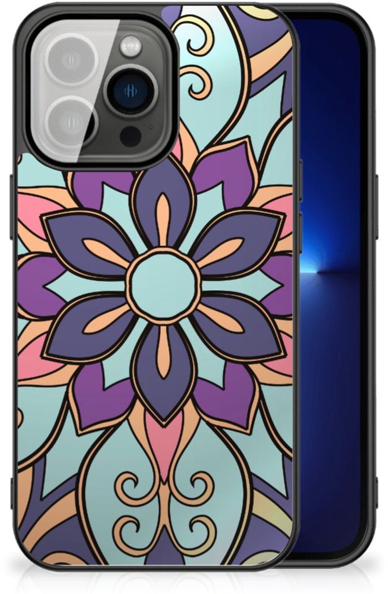 iPhone 13 Pro Bloemen Hoesje Purple Flower