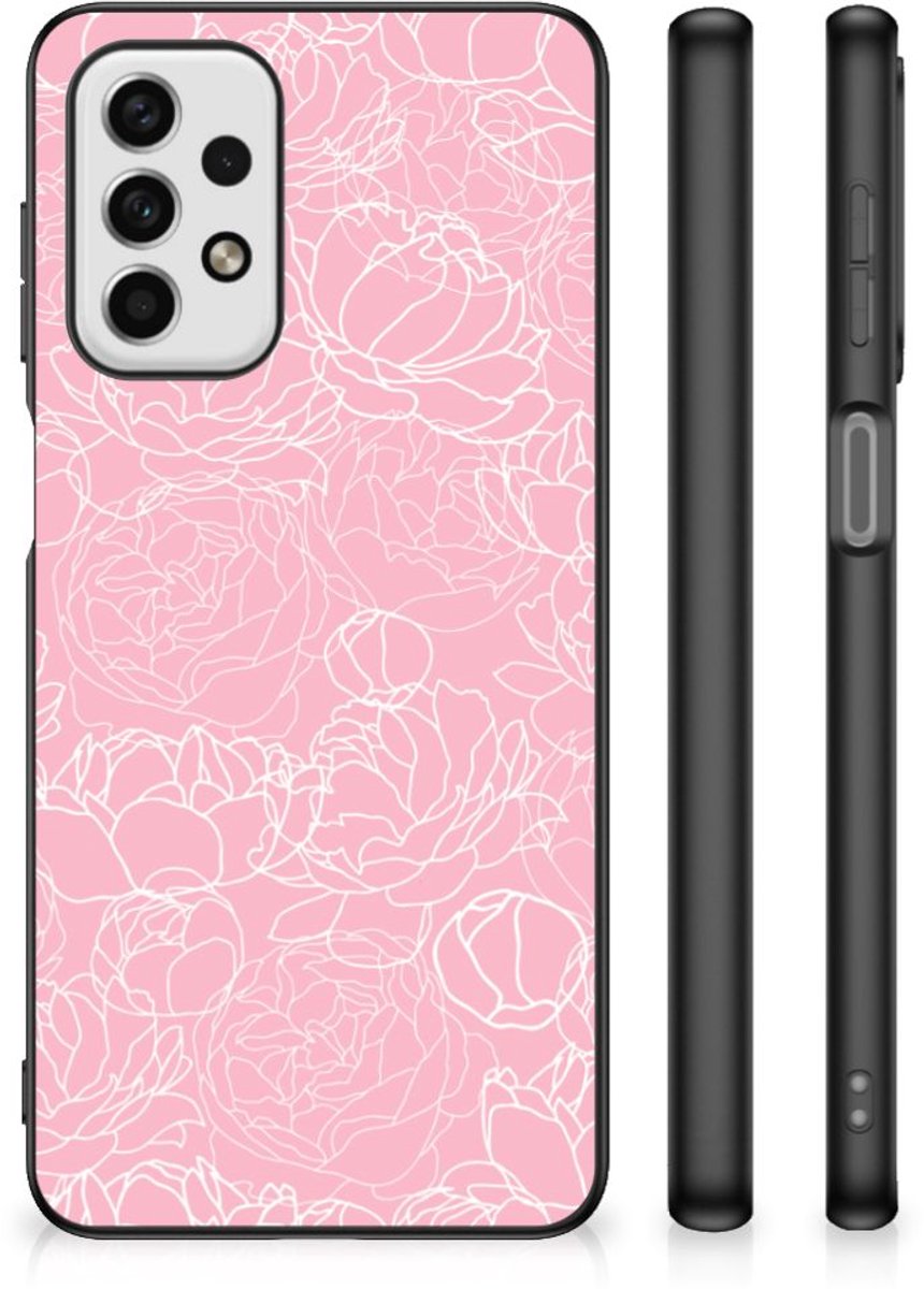 Samsung Galaxy A23 Bloemen Hoesje White Flowers