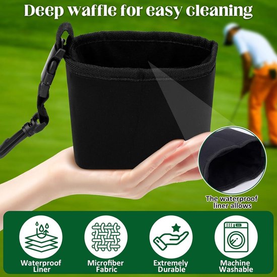 Reinigingszak voor golfballen en accessoires - Waterdichte golfbalreinigingstas — afbeelding 5