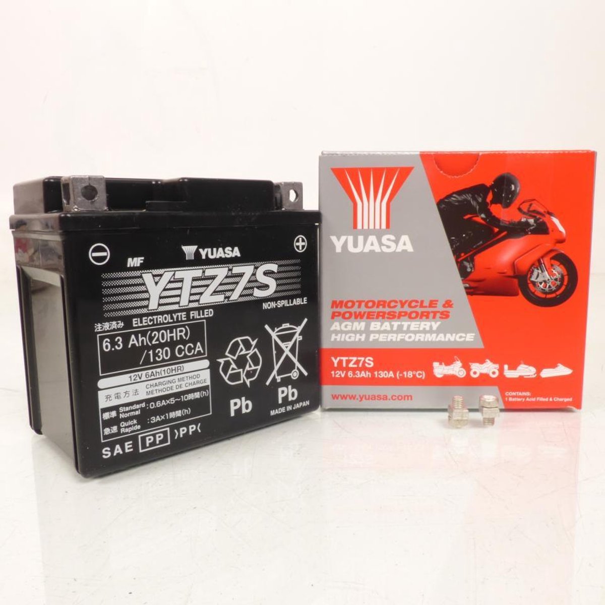 accu yuasa voor motorfiets gas 450 sm fse 2003 tot 2010 ytz7-s / 12v 6ah nieuw