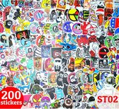 Stickers 200 stuks | Hoogwaardige Sticker Set Auto Laptop ST01