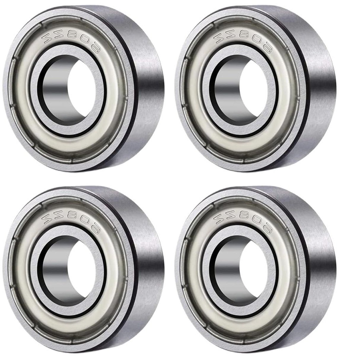 4 delige set kogellagers 608 ZZ voor skateboard, inline skates - Hoogwaardige kwaliteit