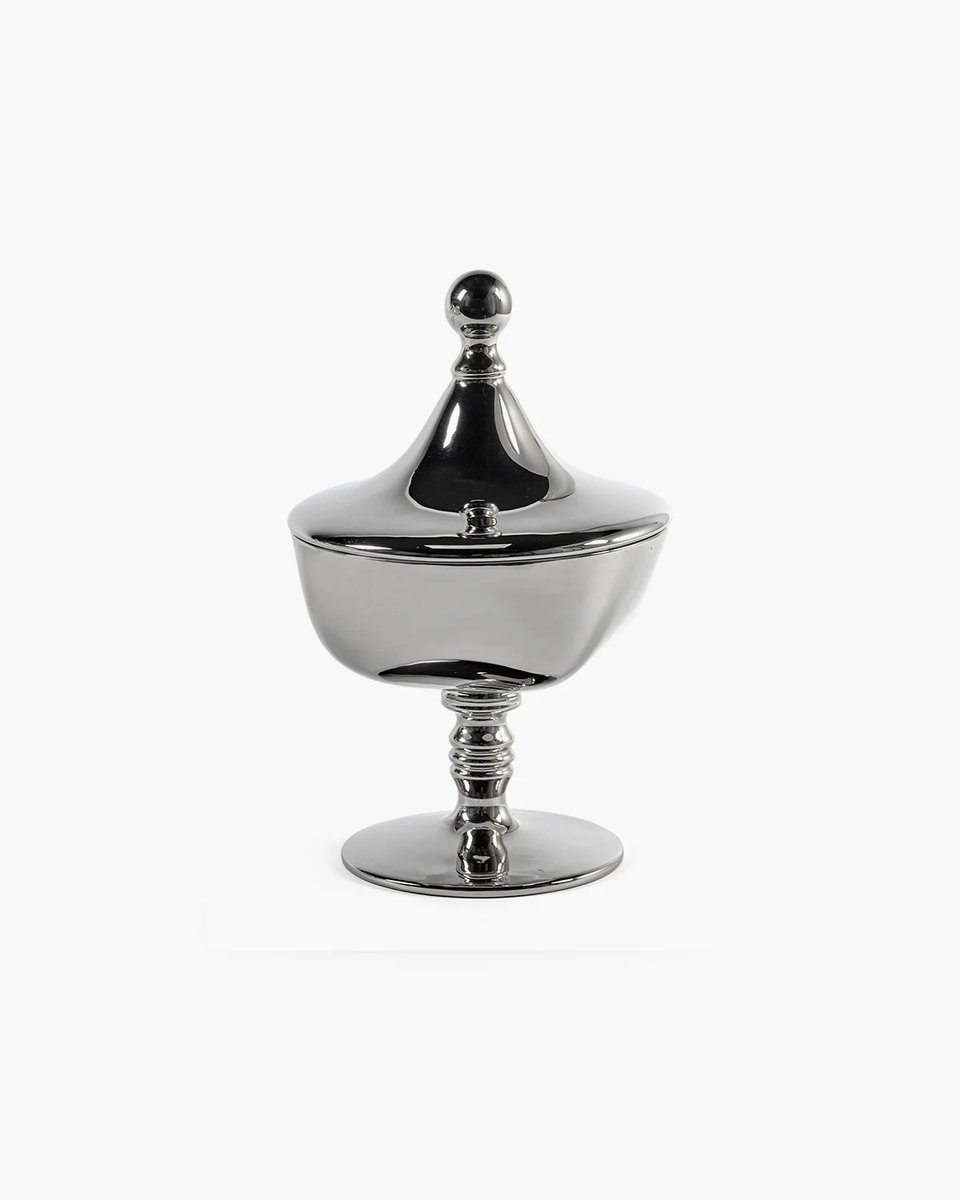 Serax Kris Van Assche Josephine bonbonière 02 S D16cm H25.2cm zilver
