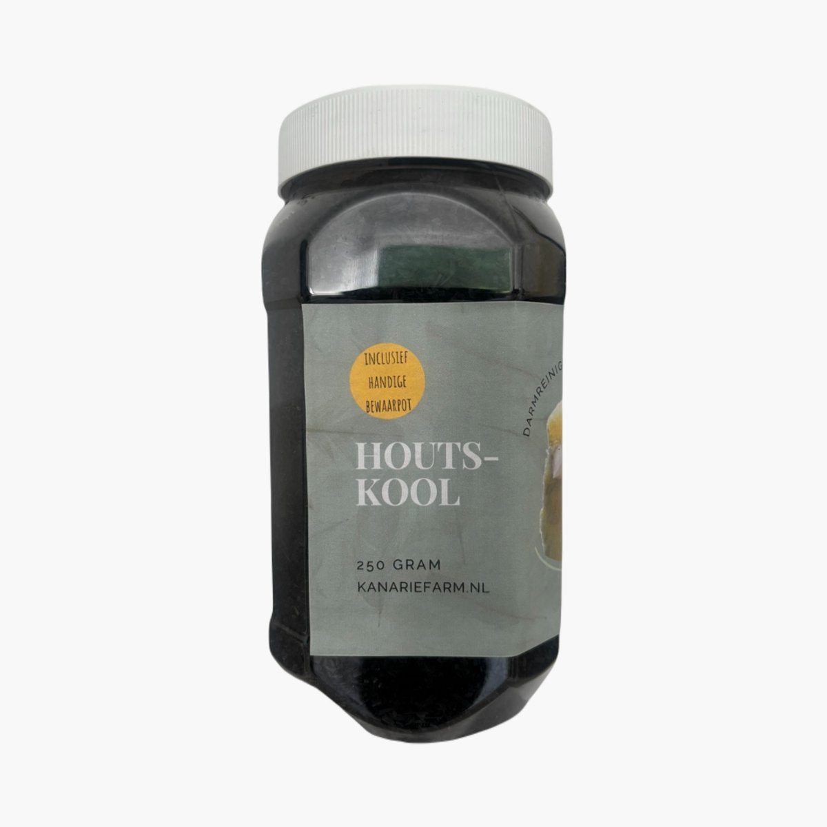 Houtskool- Houtskool voor vogels- Houtskool voor duiven- Gemalen houtskool- Pot 250 gram