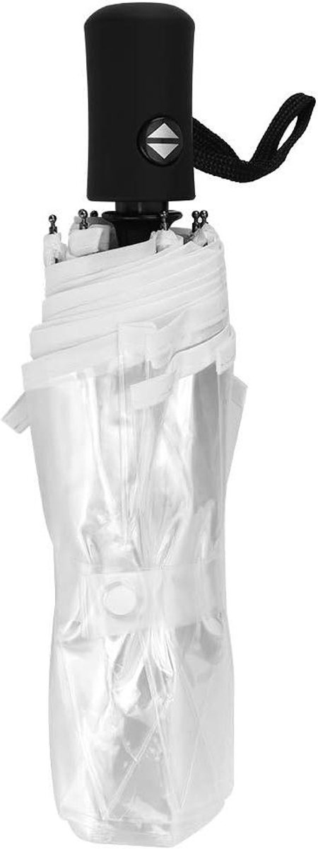 Allecto Plus - Winddichte Opvouwbare Reisparaplu - Compact en Licht - Automatisch Open en Sterk - Draagbare Rugzakparaplu voor Heren en Dames - Transparant Materiaal - Zonlicht en Regenbestendig