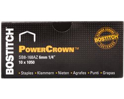 Nieten Bostitch B8 staal SB8 6mm gebogen rug 1050 stuks