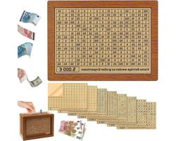 Houten Spaarpot voor Volwassenen en Kinderen - Helpt bij het Ontwikkelen van de Spaargewoonte (€5000)