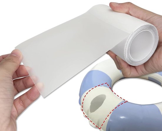 VOGANLL PE Planenband, reparatietape voor doekplanken 8M x 8CM, planenflappen, waterdicht & sterk klevend voor vrachtwagenplank, parasol, paviljoen, zeil, tent, luifel, tentreparatieband, luifel