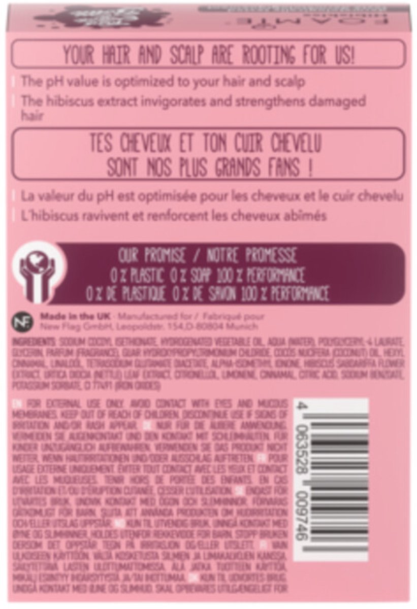 Foamie Shampoo Bar Hibiskiss (Beschadigd Haar) - 3 x - Voordeelverpakking