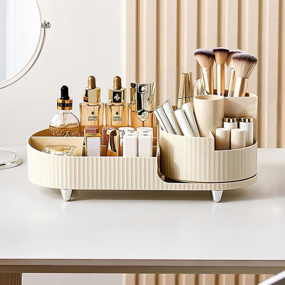 Goedkoopste 360° Draaibare Make-up Organizer - Make up - Multifunctionele Cosmetica Opberger voor Kaptafel, Badkamer en Slaapkamer - Beauty Organizer met Verstelbare Schappen