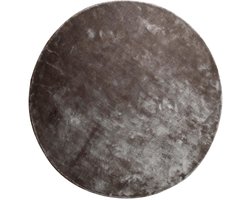 PTMD Flavia Rond Tapijt - H1 x Ø200 cm - Viscose - Grijs