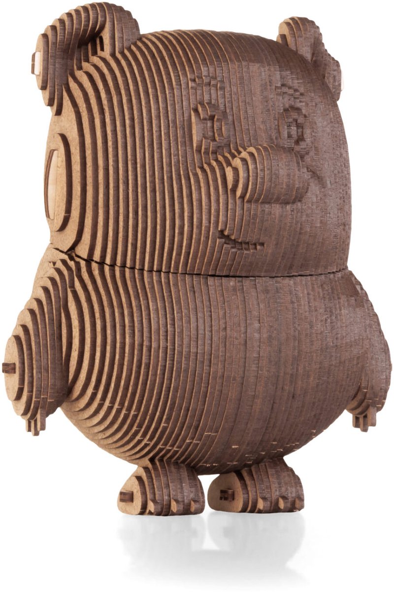 Eco Wood Art Modelbouwpakket Spaarpot Winnie the Pooh - 3D Puzzel - Bouwpakket Volwassenen - DIY - Hout