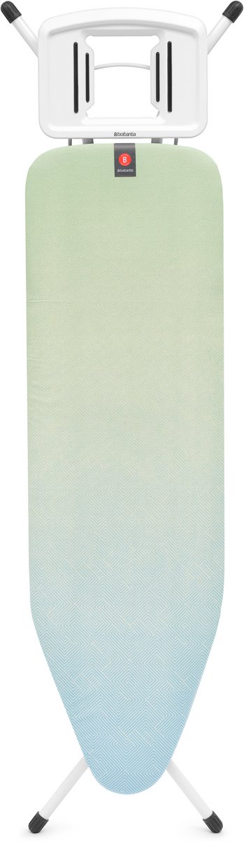 Brabantia Strijkplank B - met Strijkijzerhouder - 124 x 38 cm - Soothing Sea