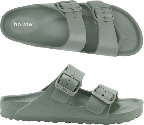 Holster Holster Sundreamer - Vegan Slides - Podologisch Goedgekeurd Slipper GROEN - Maat 36
