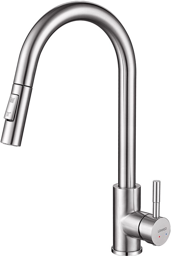 Grohe Get 1-gats keukenkraan met professionele handdouche chroom