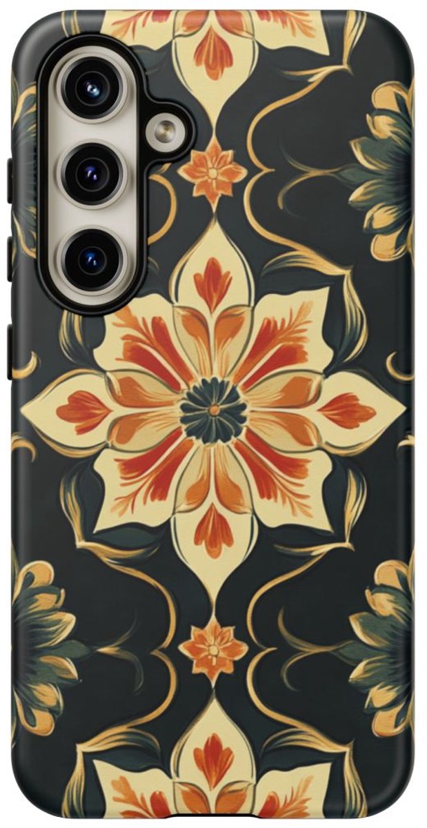 Sierlijk Bloemenpatroon – Telefoonhoesje Geschikt voor Samsung Galaxy S24