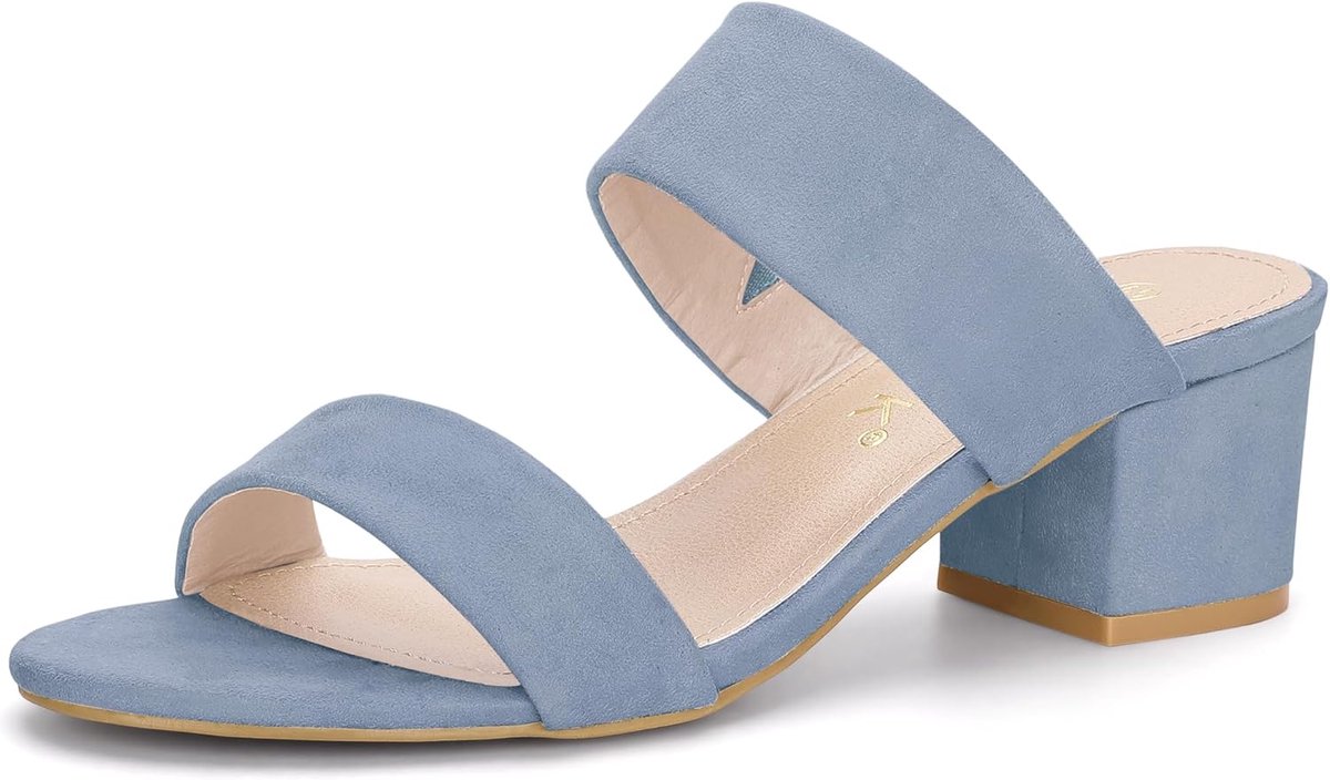 Sandalen met blokhak en dubbele bandjes voor dames Allegra K Damesmode Schoenen
