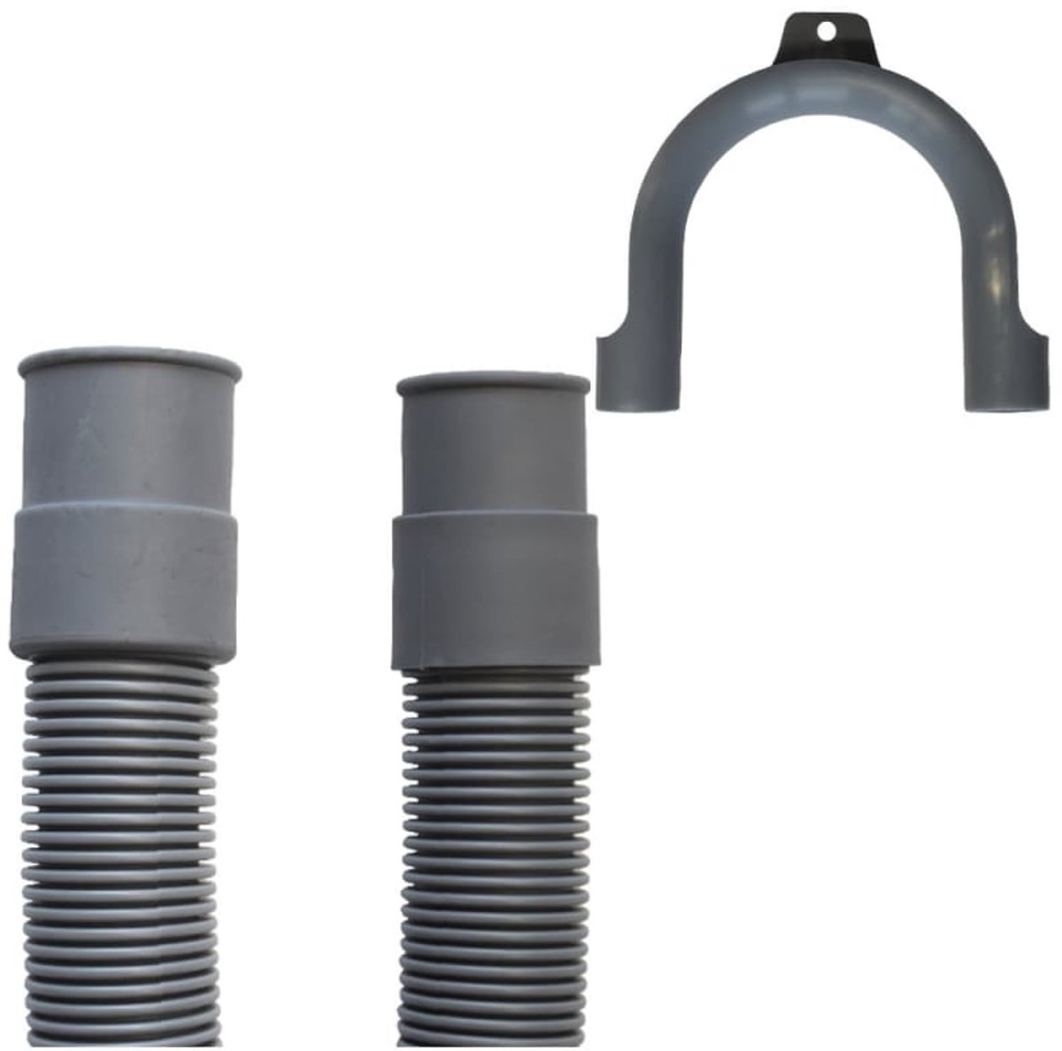 Afvoerslang Wasmachine & Vaatwasser, 3/4 inch, 1 Meter, Grijs, met Beugel