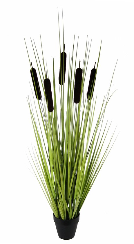 Kunstgrasstruik in pot, rijgras, kunstplant, decoratief gras, kunstplanten, siergras, grasbos, decoratie, grassen, solitair gras, voorjaarsdecoratie
