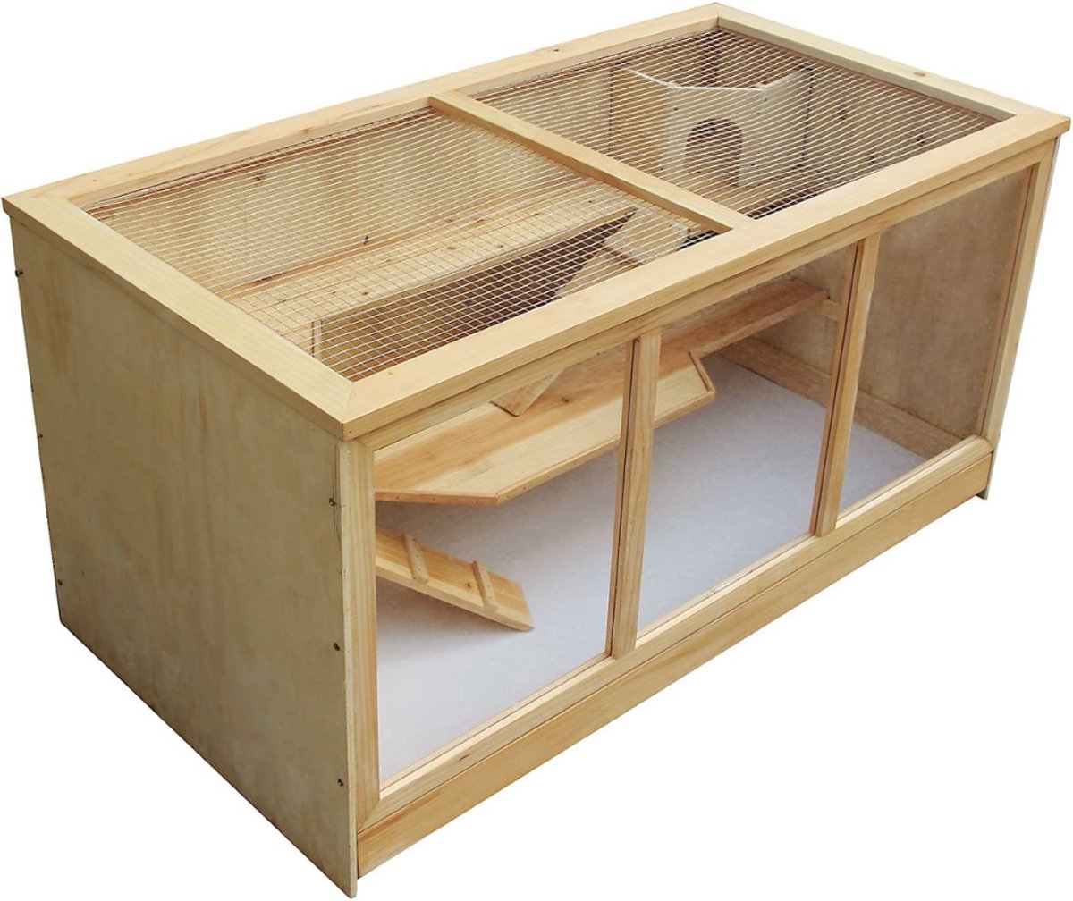 ZRSS® Hamsterkooi - Kooi voor Knaagdieren - Hok voor Cavia - Hout