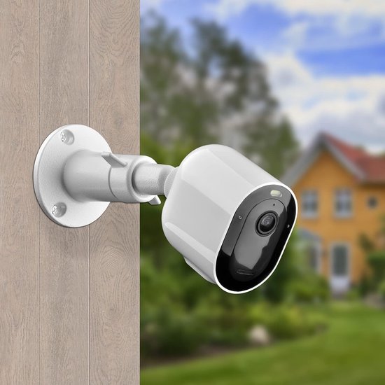 Beveiligingsbeugel - 360 graden rotatie - Camerabevestigingsbeugel - Verstelbare metalen beugel voor binnen- en buitenbeveiliging - Accessoires voor camerabevestiging - Accessoires voor camerabewaking - Wit van Merkloos — afbeelding 3