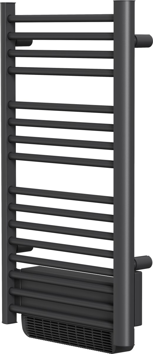 Bestherm Hestia Radiator - Elektrische Handdoekdroger met blazer - 500W + 1000W - LCD scherm - Programeerbare thermostaat - Zwart