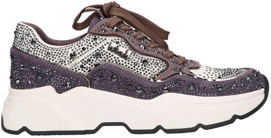 Foto: La strada sneaker blauw taupe met steentjes dames maat 39