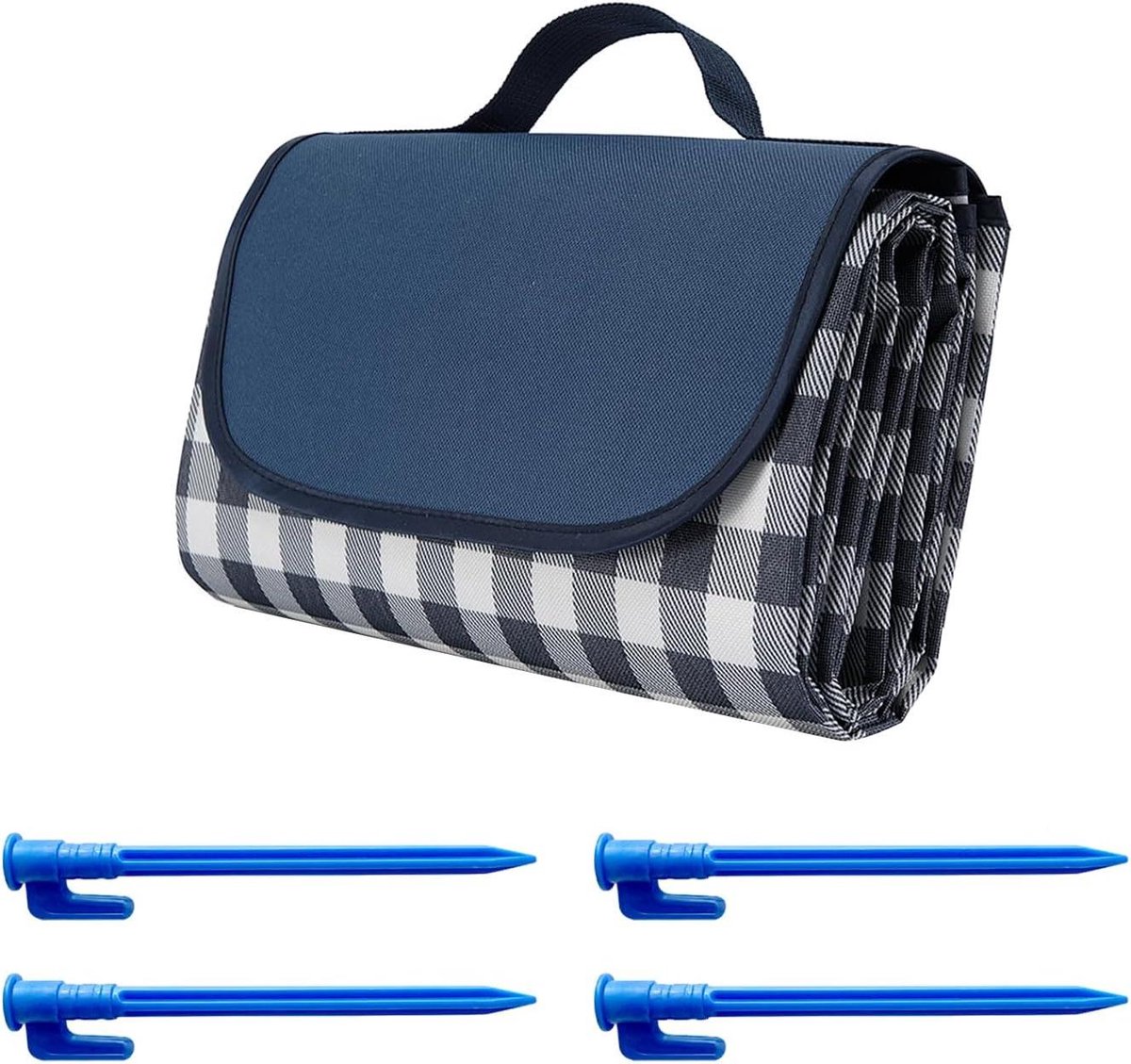 ByShane - Waterdicht blauw outdoor tapijt voor kamperen, parken, tuinen en stranden