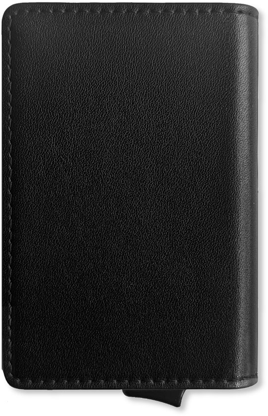 The Verge® Slim Pro - Pasjeshouder Uitschuifbaar - Kaarthouder - Pasjeshouder Mannen & Vrouwen - RFID Creditcardhouder - Pashouder - 9 pasjes - Zwart Leer - Cadeau Man & Vrouw