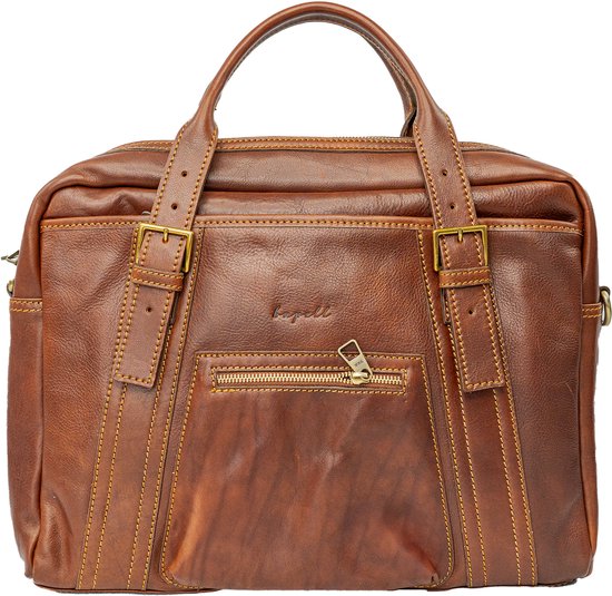 Gusti Edda dames lederen schoudertas handtas vintage bruin leer, bruin, één maat Gusti Edda dames lederen schoudertas handtas vintage bruin leer, bruin, één maat