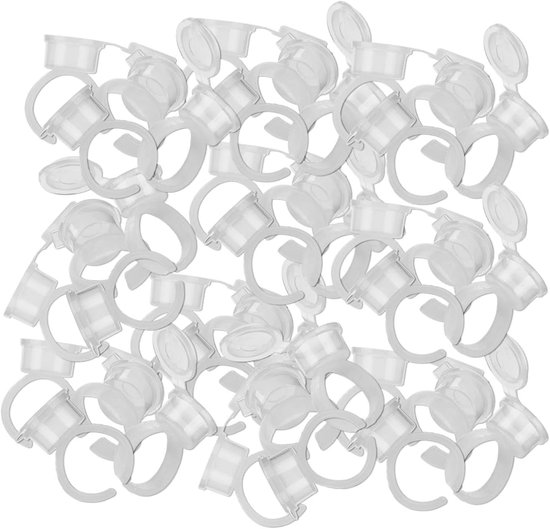 ATOMUS Microblading Ring Cup Set – 5 Metall- + 100 Plastik-Ringe Mit Stift
