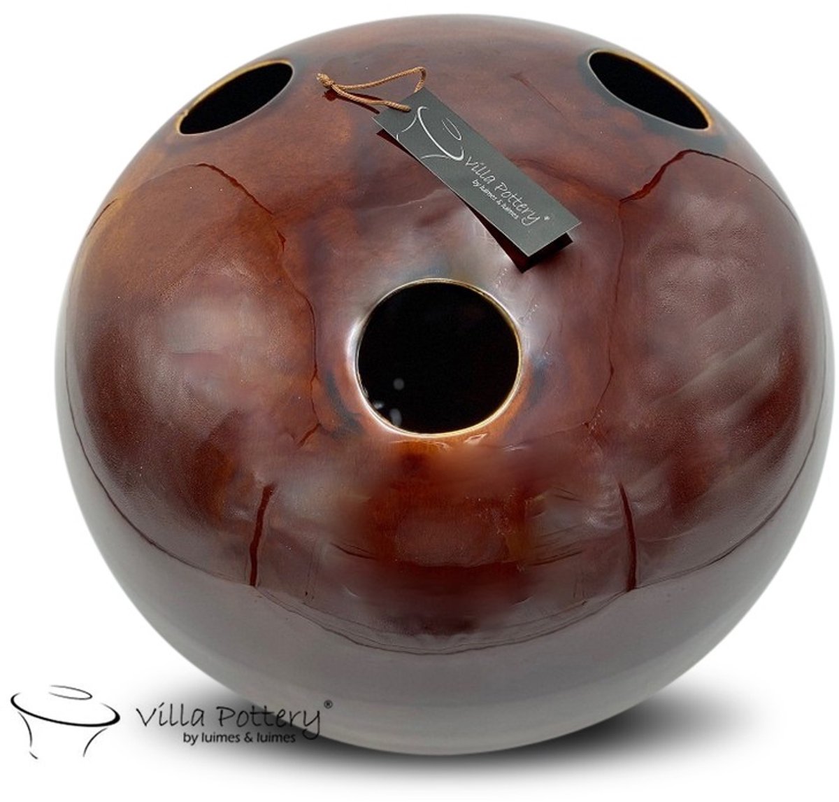 Villa Pottery Marrakech Vaas Bruin Cognac D30 x