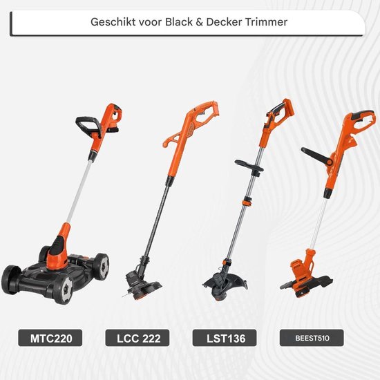 Dussdote Spoelklos - Spoel - Trimdraad - Spoelen - Vervangende spoelen - Maaidraad - Spoeldraad - Draadspoel - Grastrimmer kantenmaaier - Trimmerdraad - Met draad - Geschikt voor Black & Decker - 3 stuks van Dussdote — afbeelding 2