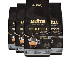 Lavazza Espresso Barista Perfetto Koffiebonen - 100% Arabica Koffie Bonen - Intensiteit 6/10 - 4 x 1 kg