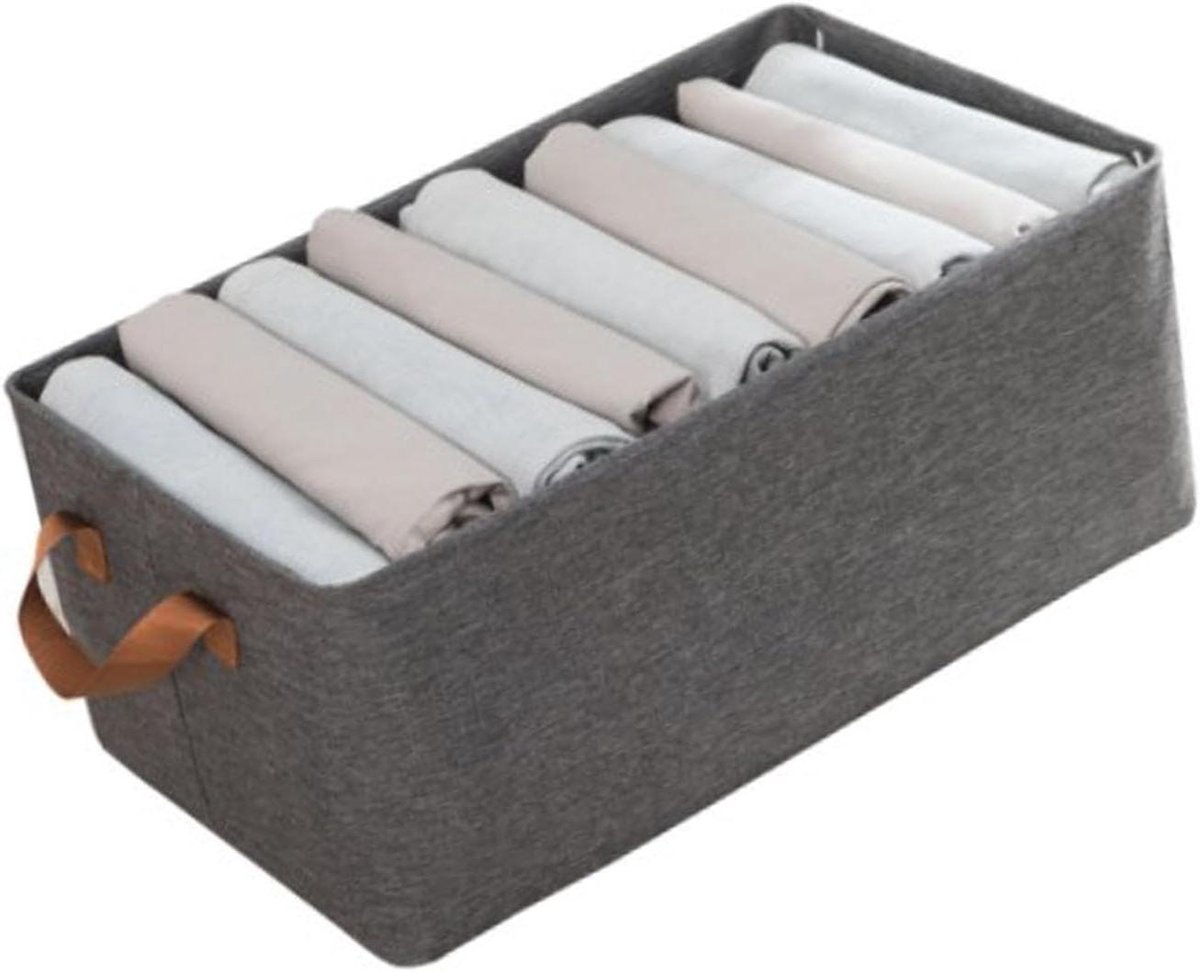 Allecto Premium - Opbergdoos voor Kleding met Handvatten - Grijs - Kledingopslag - Opvouwbaar - Organiseren Slaapkamerkast