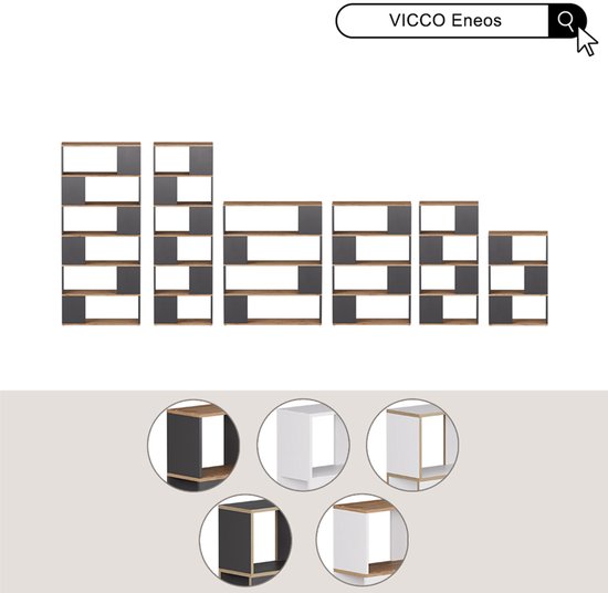 Vicco Separador De Ambientes Eneos, Antracita/Roble Dorado, 60 X 186 Cm - View #6