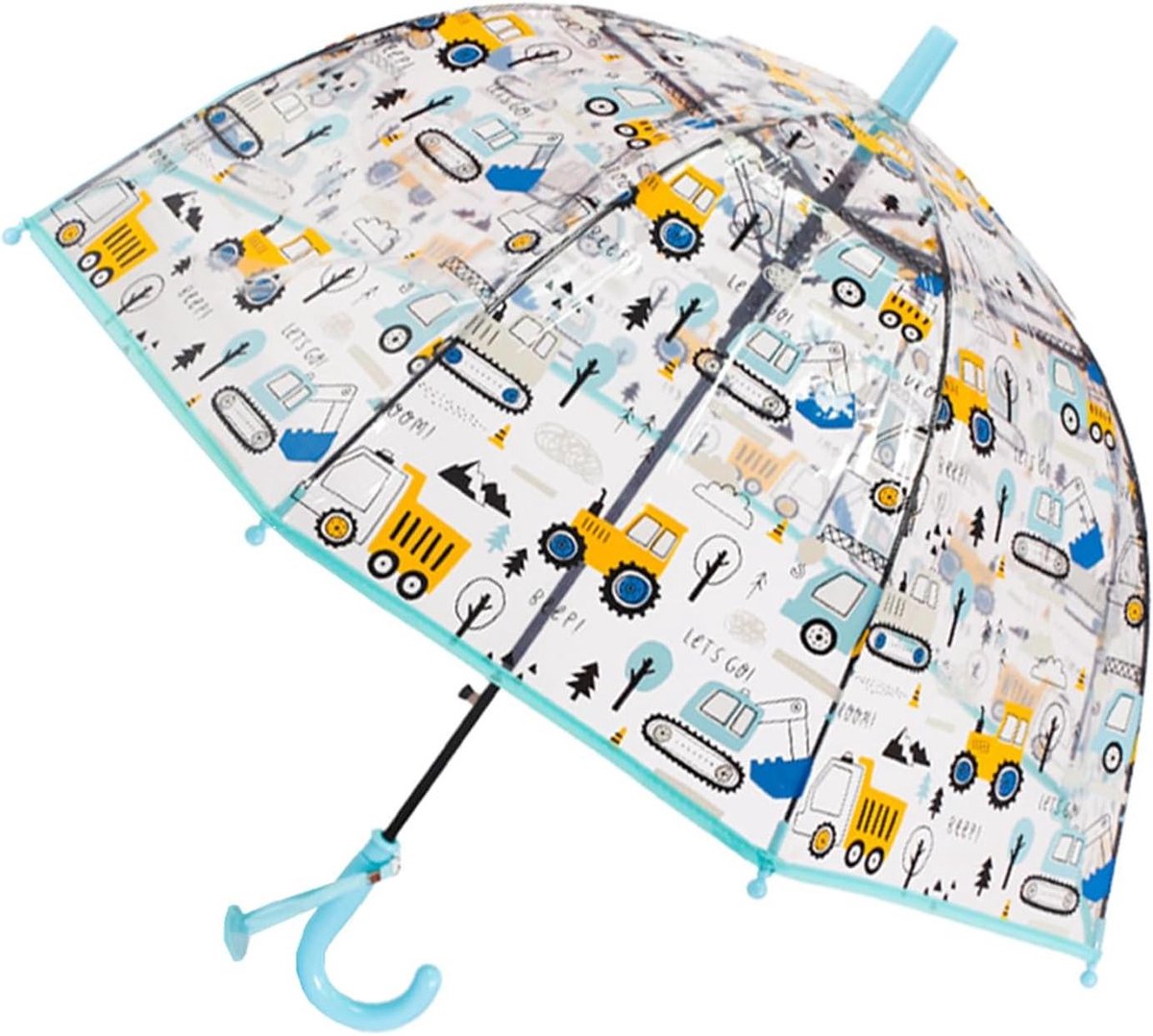 ByShane - Transparante Bubble Paraplu voor Kinderen met Easy Grip Handvat - Regenparaplu voor Veilig Wandelen in Kinderformaat