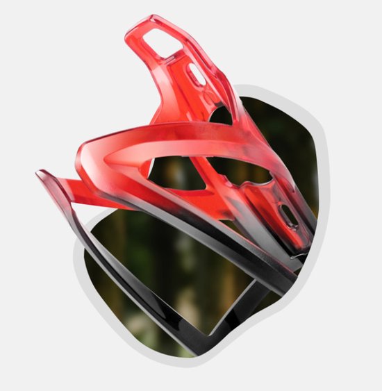2 Fiets Waterfleshouders - Universele Fietsfleshouder - Ultralichte Fleshouder - Ponsvrij - Inclusief 2 Bevestigingen - Geschikt voor Mountain Racefietsen - Kleurverloop Zwart en Rood — afbeelding 3