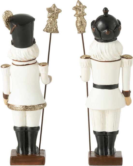 J-Line figuur Notenkraker - polyresin - mix - medium - 2 stuks - vtwonen