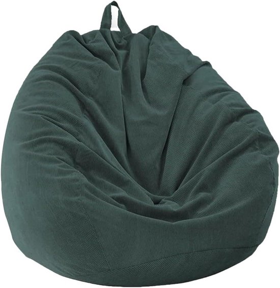 Smoakez - Peer Zitzak Corduroy voor Binnen en Buiten - Donkergroen (100x120cm)