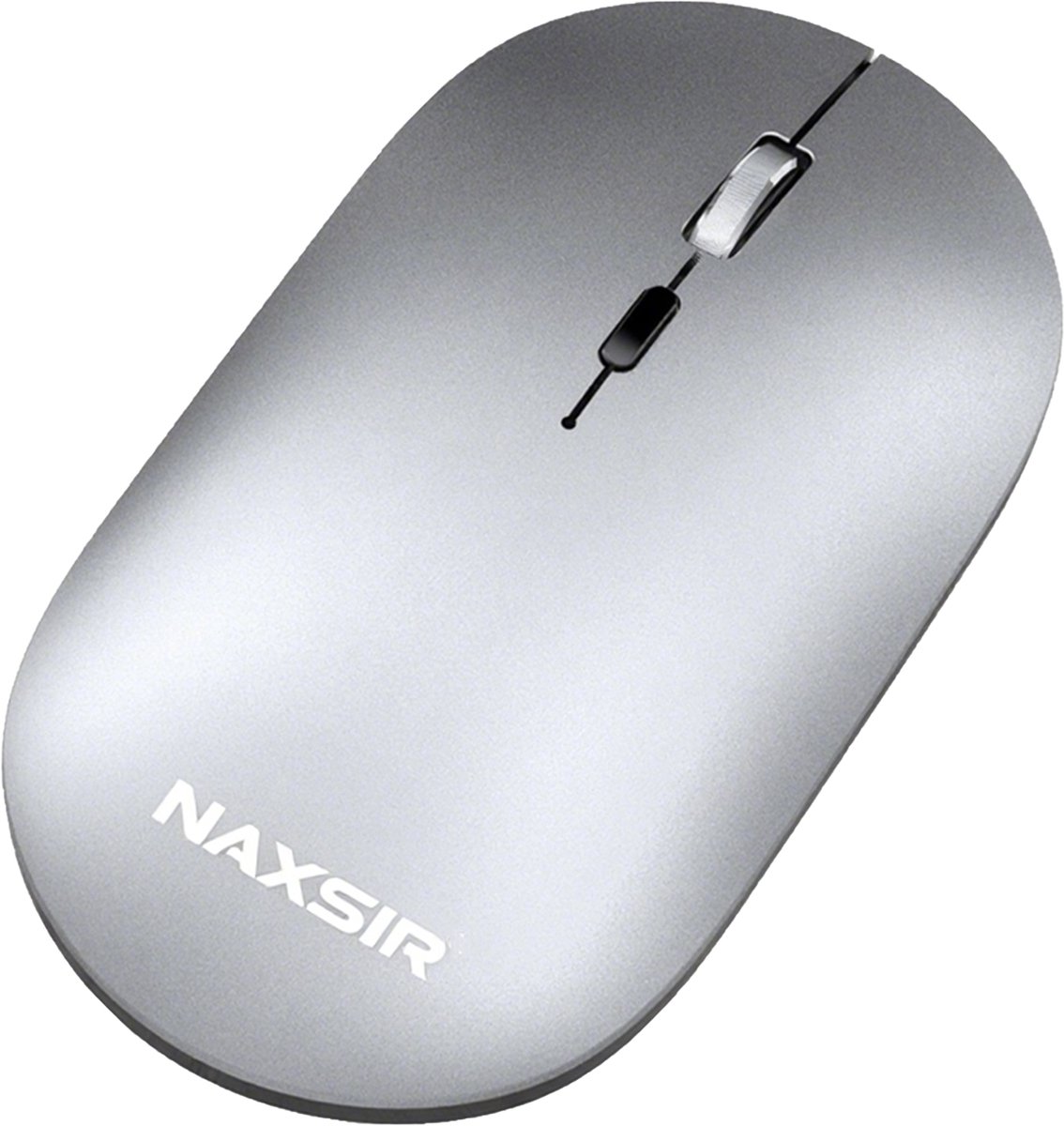 NAXSIR Bluetooth Muis - 2.4G Draadloze Muis voor Laptop & PC - Stille Knoppen - Plug & Play - zilver