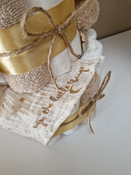 Little Dutch Newborn Naturals Luiertaart Neutraal - babyshower - kraamcadeau van Little Dutch — afbeelding 2