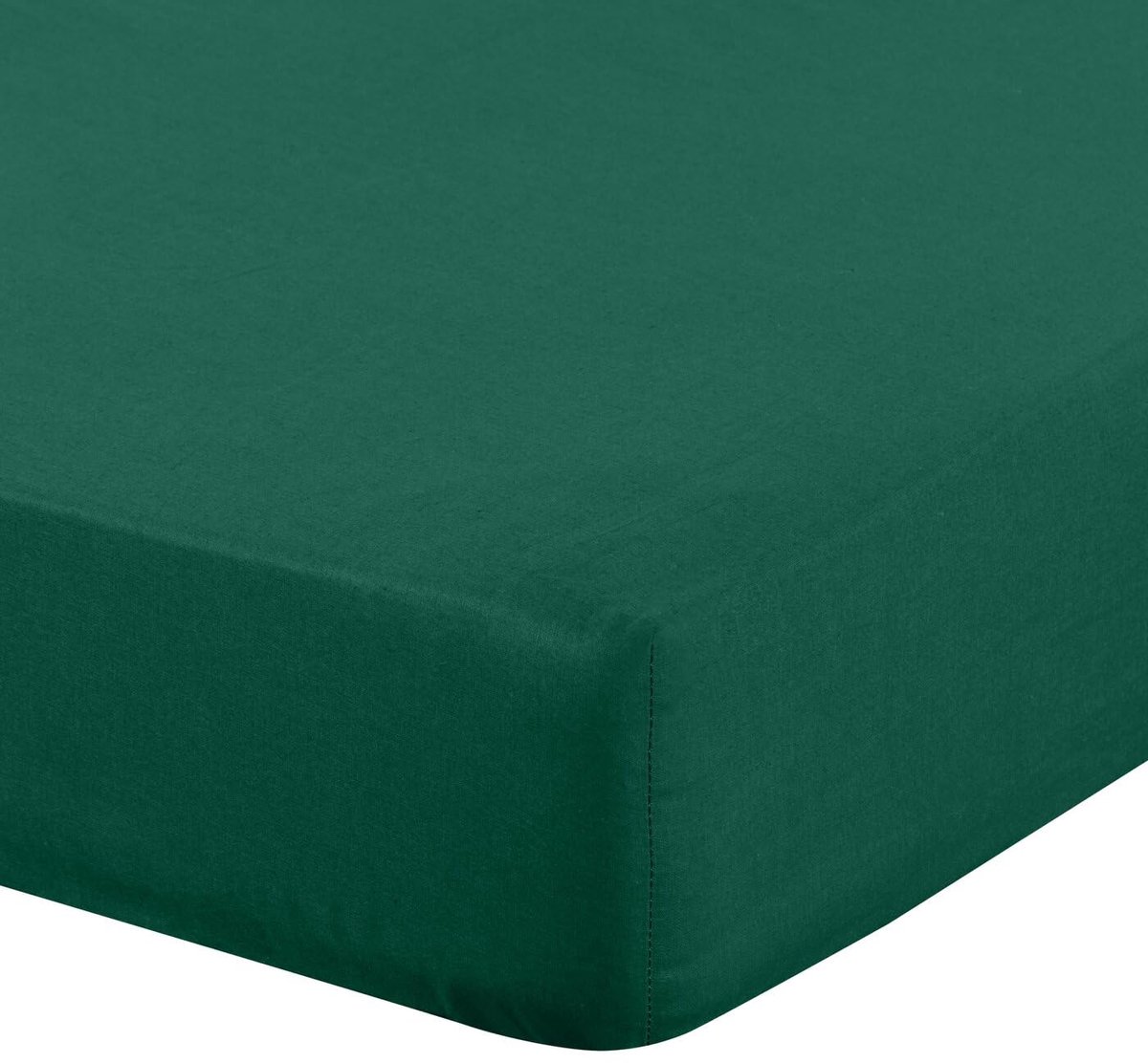 Ibenzoa Hoeslaken van Verstevigd Katoen 180 x 200 cm met Elastische Hoeken voor Dikke Matrassen groen